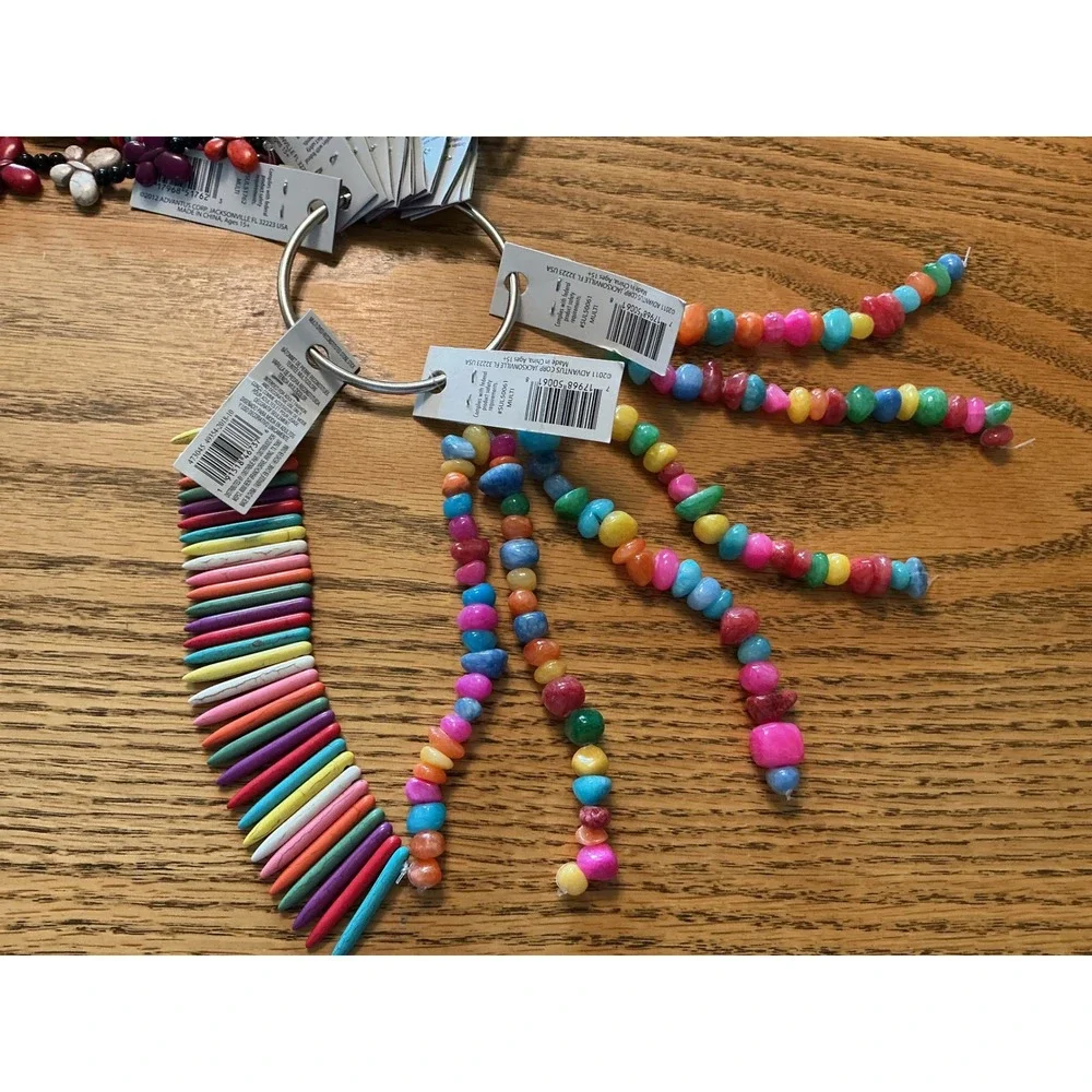 Advantus Corp Stone Beads Lot Multi Color Butterfly Spike Disk Jewelry Making